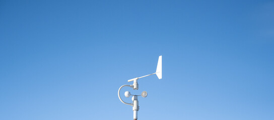 an anemometer on a roof
