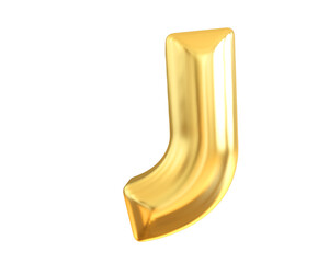 3D Letter Gold J