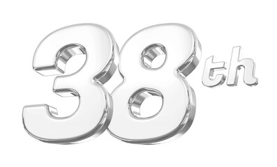 38th anniversary silver 3d 