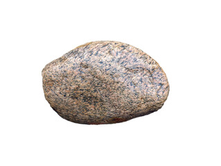 Single Red Granite Rock With Transparent Background