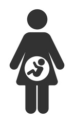pregnant woman black icon vector design