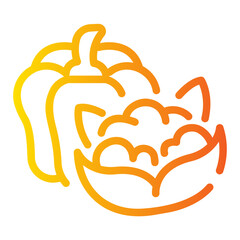 vegetables Line Gradient Icon