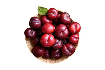 Red plum fruit (Japanese plum or Chinese plum)