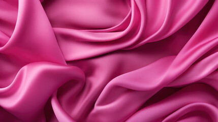 Obraz premium Pastell pink soft silk or satin laying in waves and curves in 3d, luxury smooth elegant textile background texture