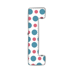 Valentine color, letter and number font