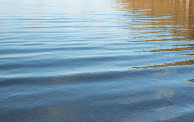 Calm sea with reflections
