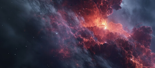 nebula cloud smoke, fire light, galaxy space 12 - obrazy, fototapety, plakaty