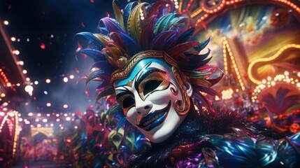 Carnival mask. Mardi gras party background, Carnival festival celebration, Venetian mask, Masquerade disguise