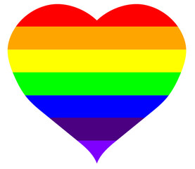 heart-shaped pride rainbow