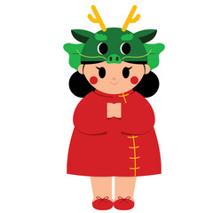 Chinese Dragon Costume cute cartoon for Lunar New Year