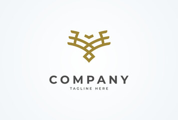 Obraz premium Initial E or EE Eagle logo, letter E or EE forming Eagle Bird design logo, flat design logo template element, vector illustration