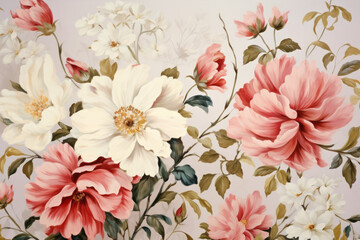 hand painted wallpaper background flowers stock photo --ar 3:2 --v 5.2 Job ID: 5b943c2f-e96f-4346-a415-f922a2ad133f