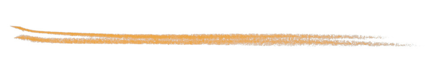 orange pencil strokes isolated on transparent background