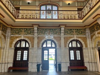 Dunedin Railway Station in Dunedin, South Island of New Zealand