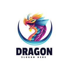 dragon - colorful, illustration & esport logo 