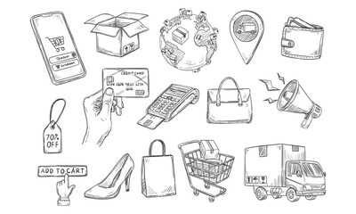 ecommerce store handdrawn collection