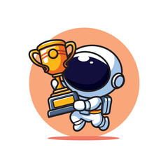 cute vector design astronaut wins