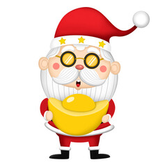 Cute Santa Claus Merry Christmas and happy new year collection.