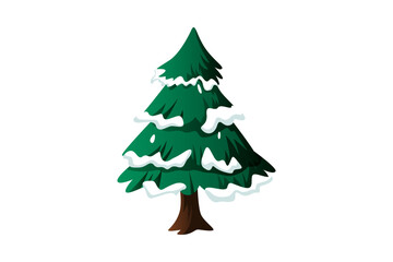 Spruce Tree Winter Sticker Design