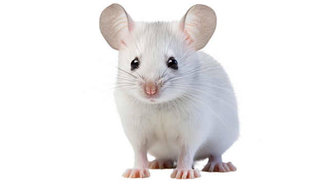 A curious white mouse with oversized ears blends into the wild, showcasing its unique place among mammals as a member of the rodent family, closely related to rats, hamsters, dormice, gerbils, and ev