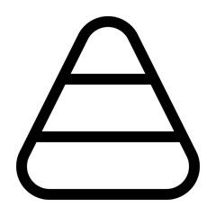 Candy corn icon. Suitable use for Halloween decoration, horror poster, scary infographic and more