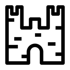 Castle icon. Suitable use for Halloween decoration, horror poster, scary infographic and more