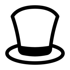 Magician hat icon. Suitable use for Halloween decoration, horror poster, scary infographic and more