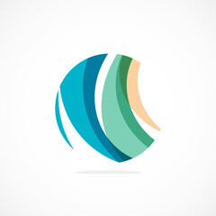 Abstract circle logo, dynamic aesthetic. Simplicity suggests connectivity, fluidity, and energy, making it a versatile choice for brands seeking a modern, visually engaging identity