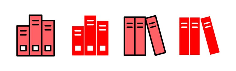 Library icon set illustration. education sign and symbol
