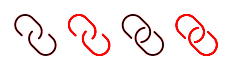 Link icon set illustration. Hyperlink chain sign and symbol