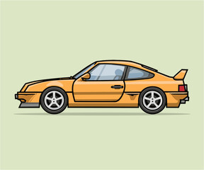 vector car illustration, cartoon flat isolated