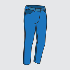 Trousers Vector illustration. Vector Trousers. Cartoon Vector Trousers Clothing illustration
icon for website, graphic design and artwork.