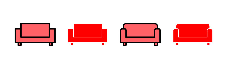 Sofa icon set illustration. sofa sign and symbol. furniture icon