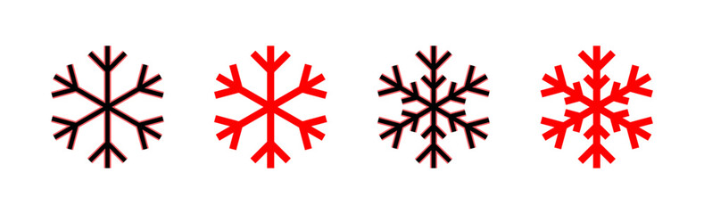 Snow icon set illustration. snowflake sign and symbol