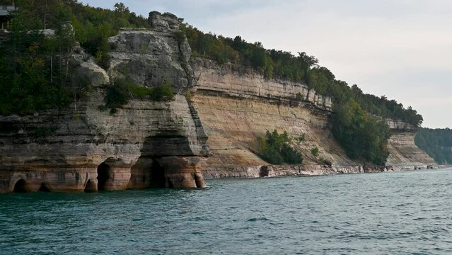 Pictured Rocks National Lakeshore Miner's Castle view from tourboat