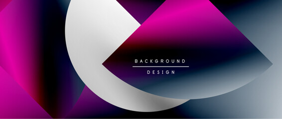 Bright color circle and round element minimal geometric abstract background for posters, covers, banners, brochures, websites