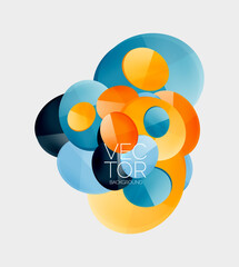 Geometric circles background. Creative minimal composition