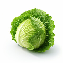 Obraz premium fresh cabbage isolated on white background