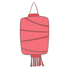 Decorated paper lantern PNG