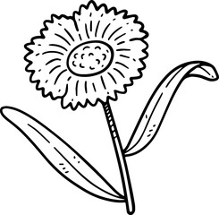 cartoon flower drawing illustration.