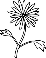 cartoon flower drawing illustration.