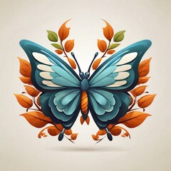 butterfly mascot illustration, design for logo, t-shirt, sticker. ai generative design