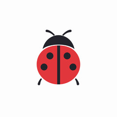 ladybug icon isolated on white background. vector illustration.