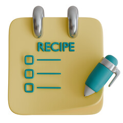 Recipe List Food 3d icon