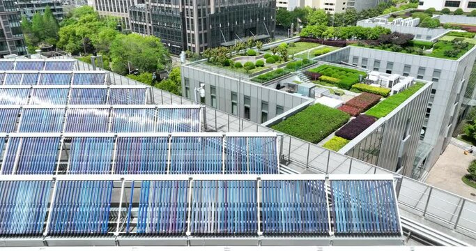 solar power equipment on terrace