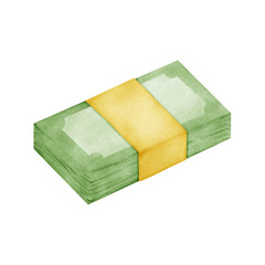 Banknotes and yellow band