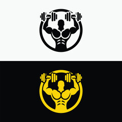 Gym logo,workout logo,dumbell logo,crossfit logo,fitness logo template - obrazy, fototapety, plakaty