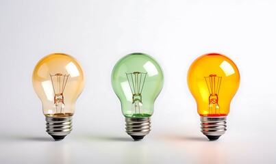 Idea bulb photo innovation and creative symbol isolated white background AI Image Generative