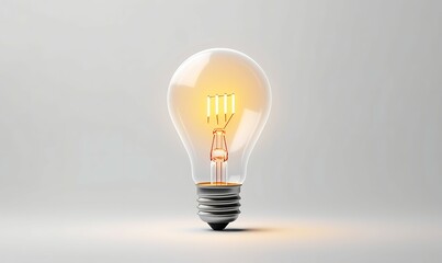 Idea bulb photo innovation and creative symbol isolated white background AI Image Generative