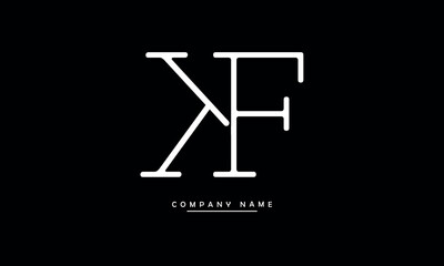 KF, FK, K, F Abstract Letters Logo Monogram